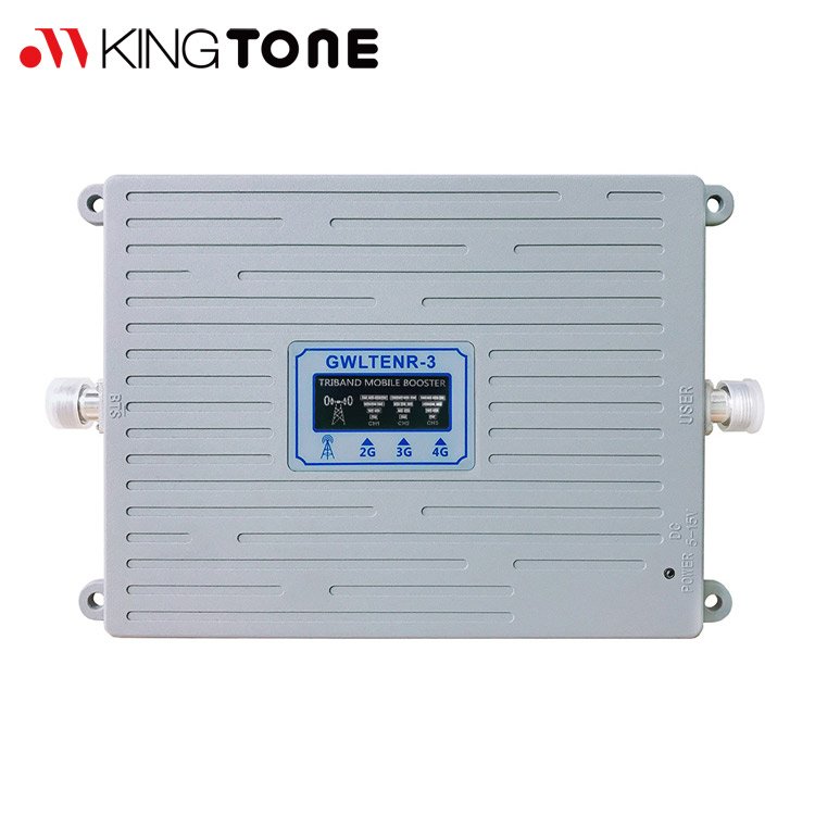New GWLTENR-3 Grey Mobile Amplifier 3-Bands Repeater 900 1800 2100 GSM DCS WCDMA 2G/3G/4G Cell Phone Signal Booster for Home